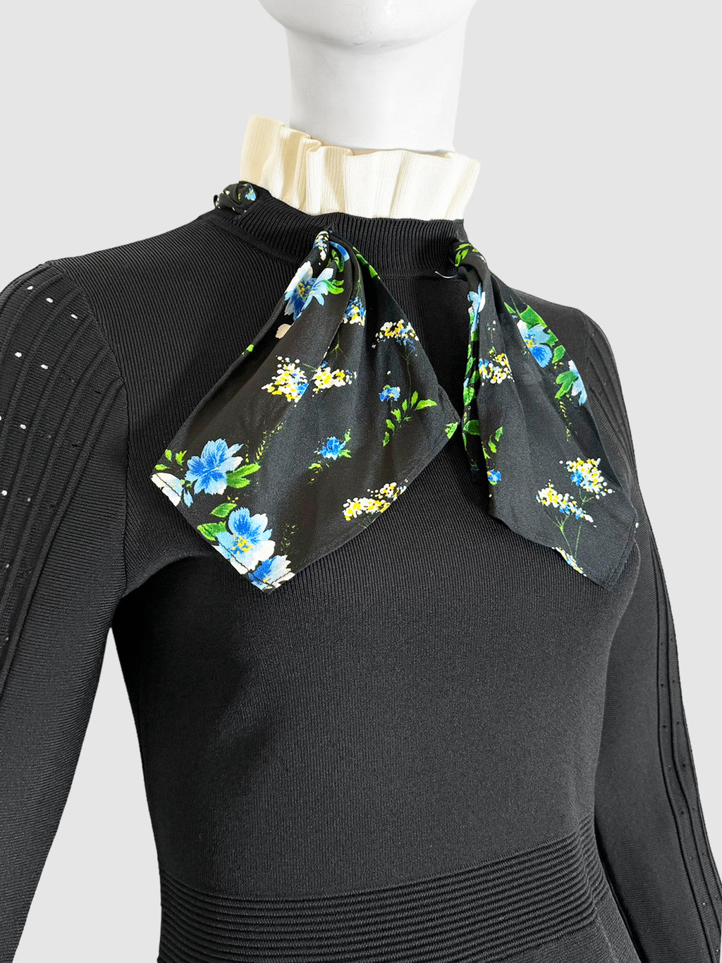 Clémence Tie-Neck A-Line Dress - Size S