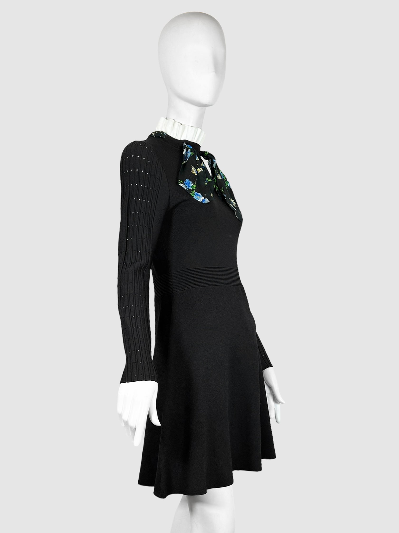 Clémence Tie-Neck A-Line Dress - Size S