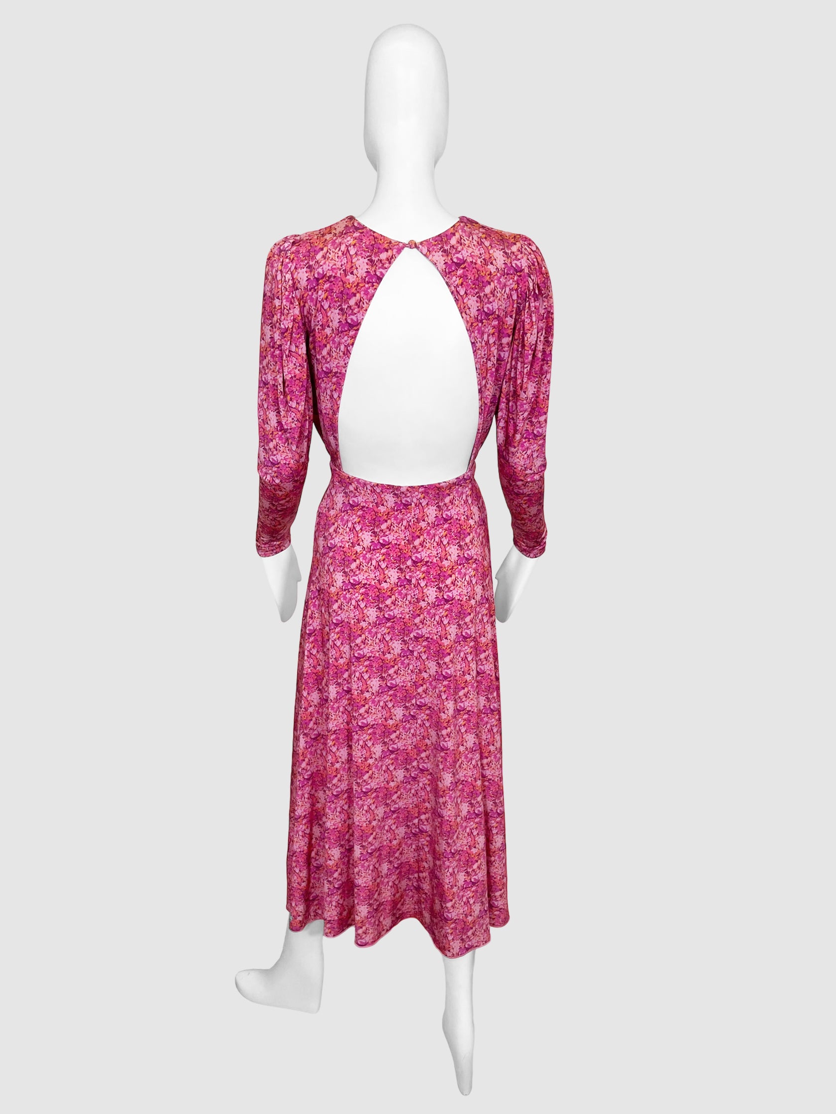 Rotate Floral Print Backless Maxi Dress - Size XS