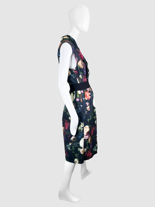 Floral V-Neck Dress - Size 12