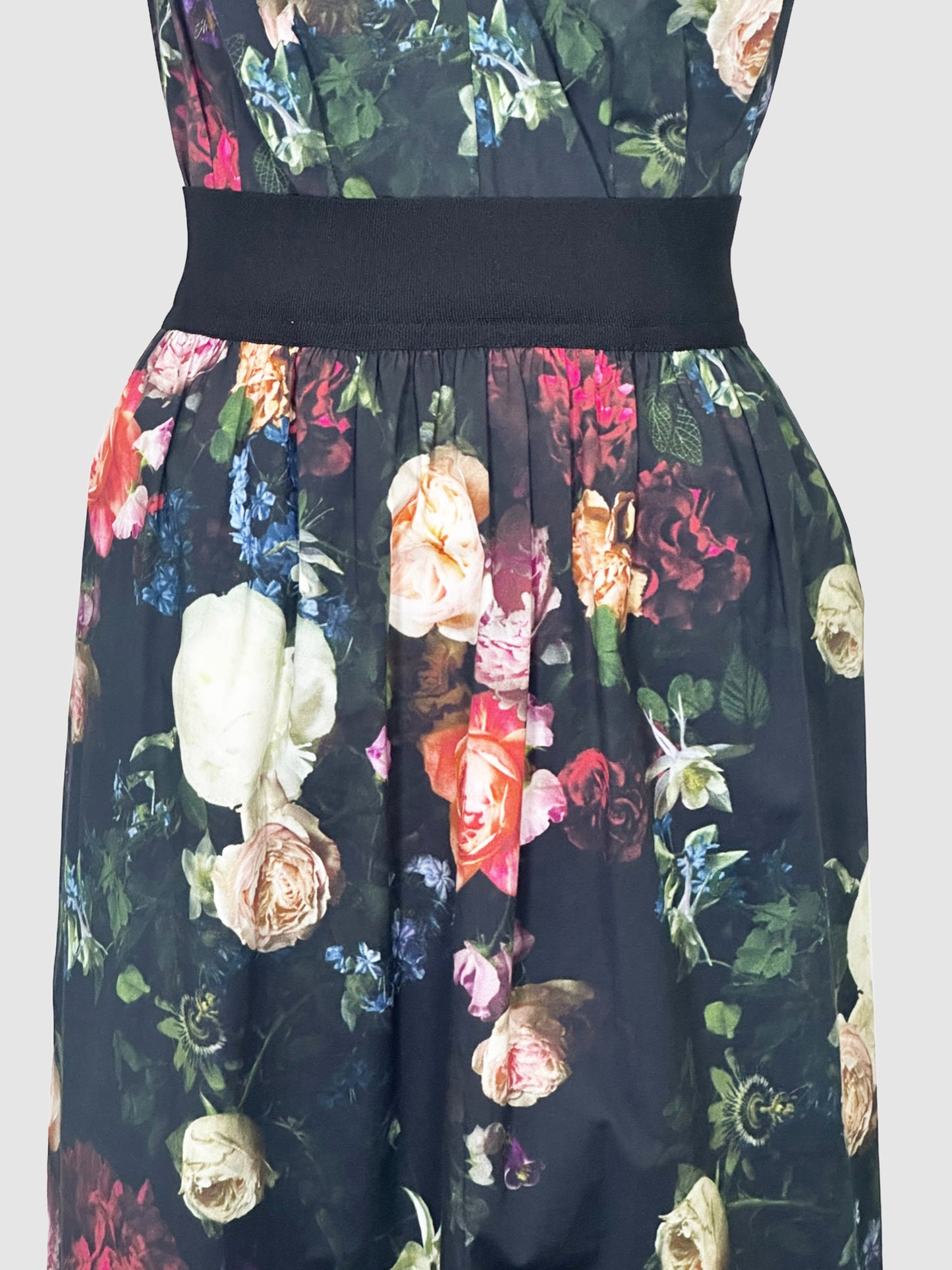 Floral V-Neck Dress - Size 12