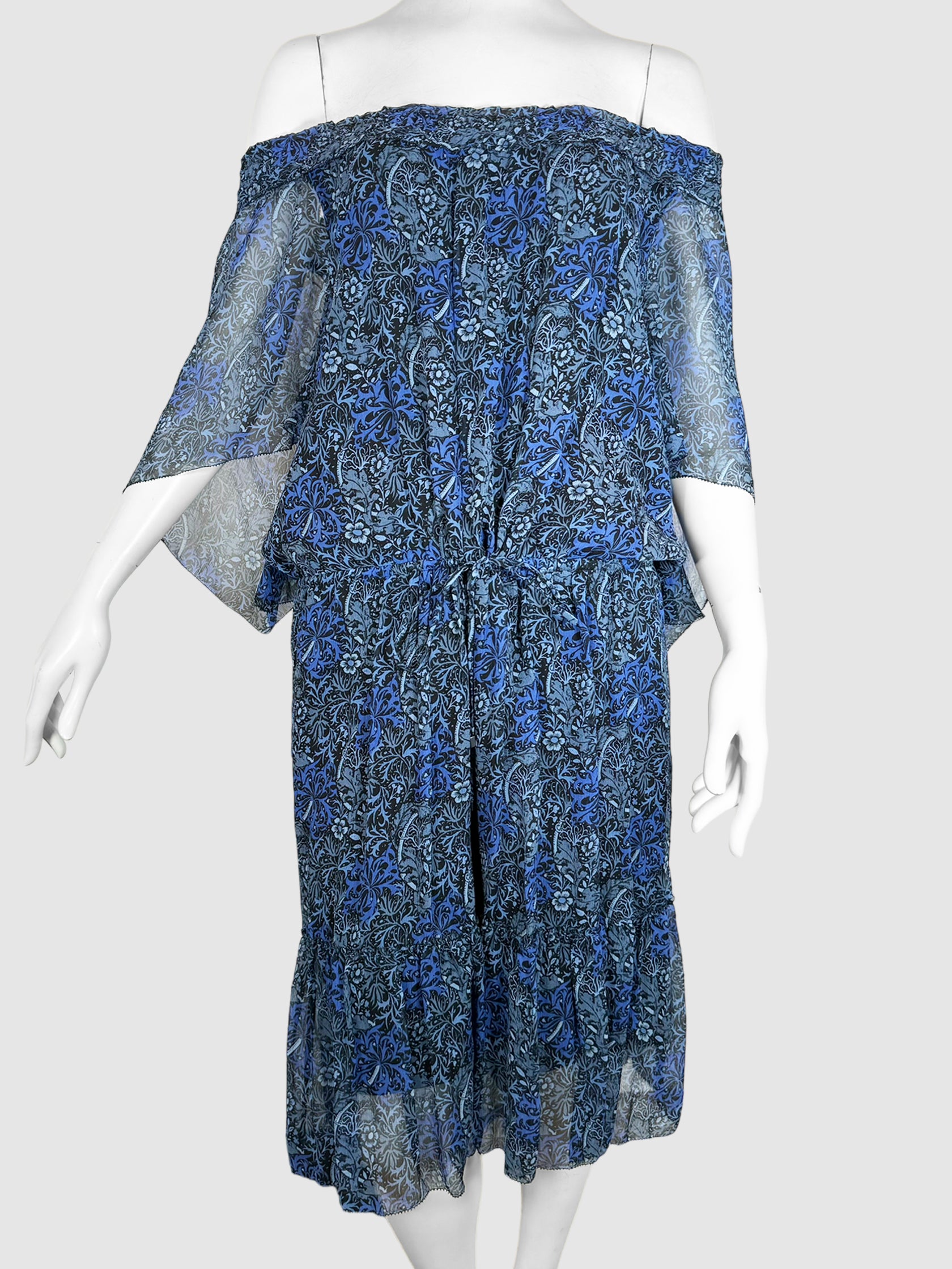 Floral Print Knee-Length Dress - Size L