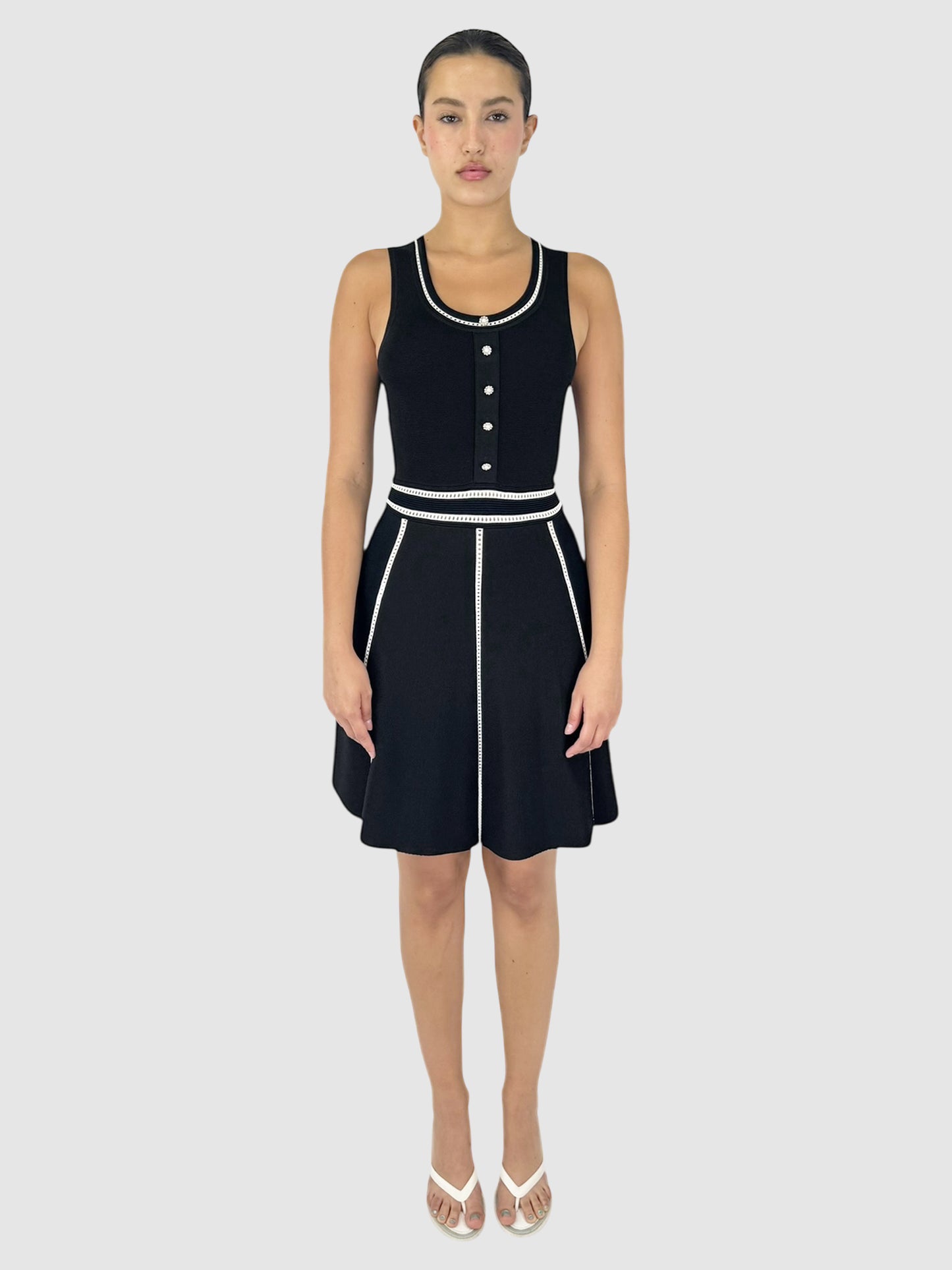 Contrast Knit Dress