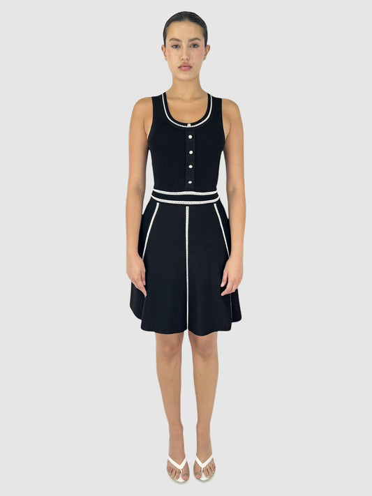 Contrast Knit Dress
