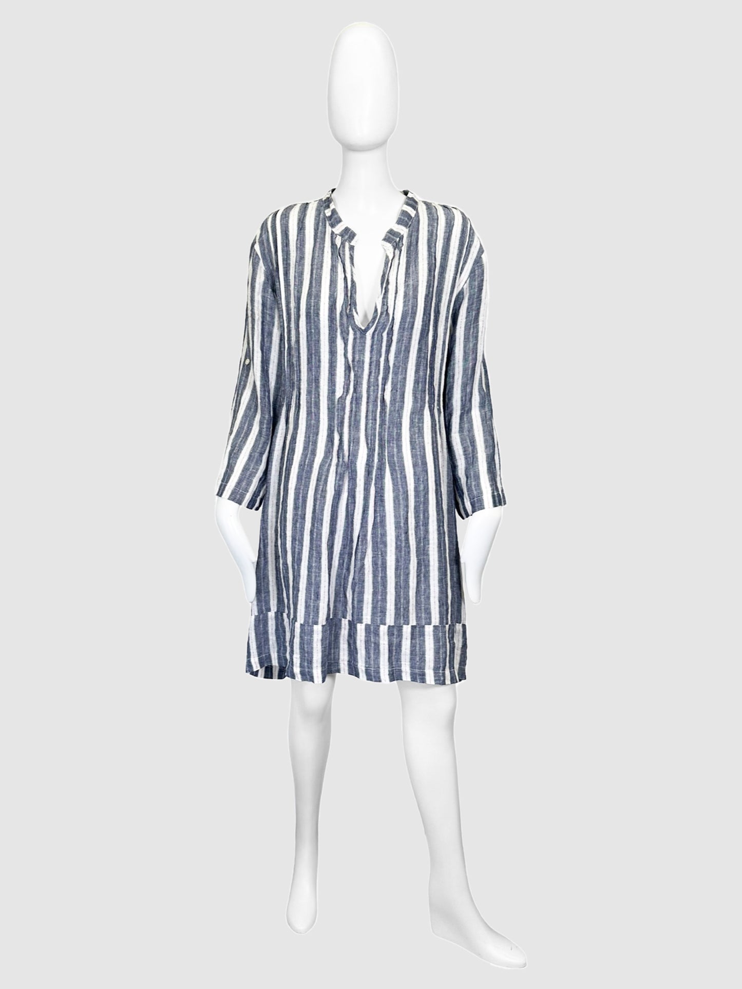 CP Shades Striped Linen Tunic Dress - Size L