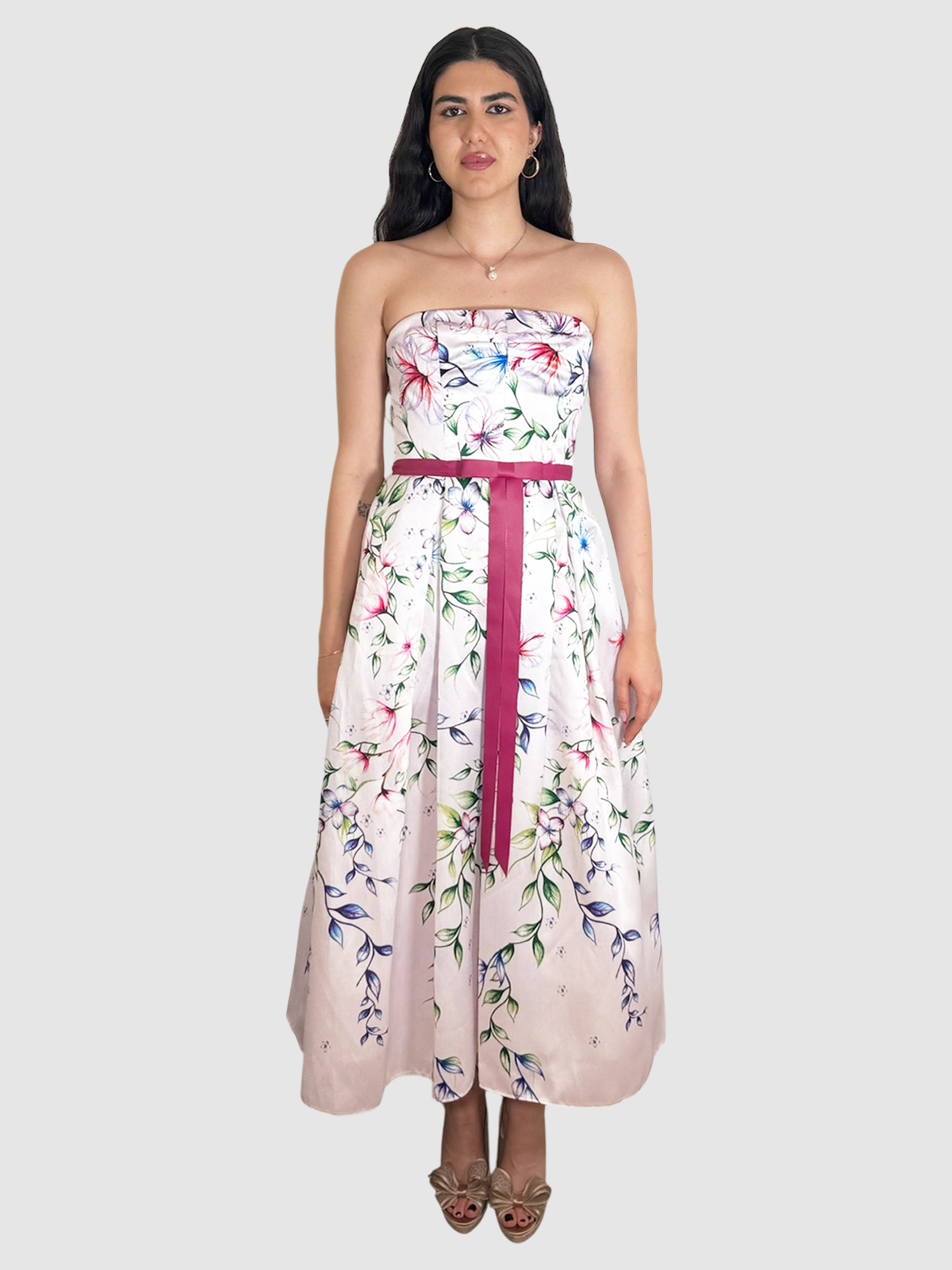 Mikado Floral Dress