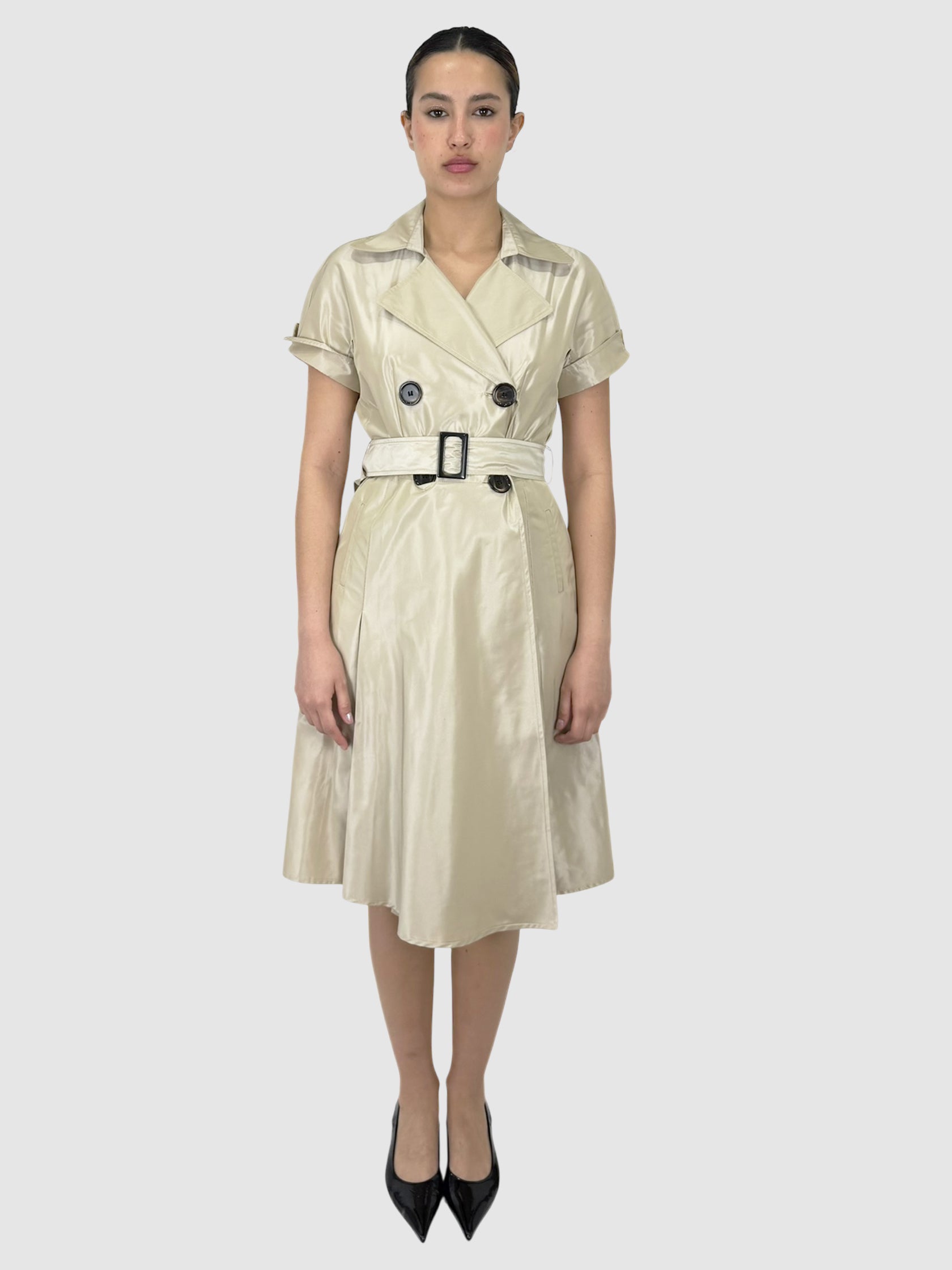 Double-Breasted Trench Dress