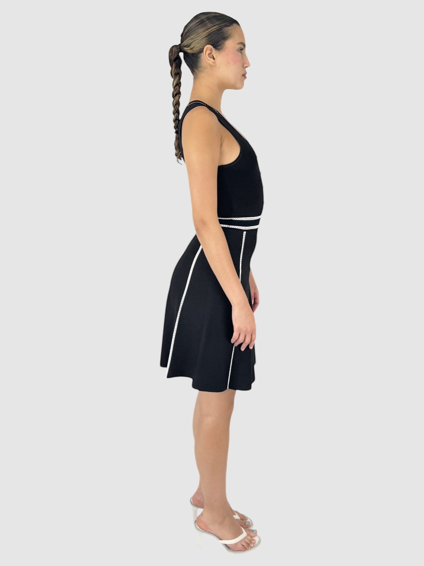 Contrast Knit Dress