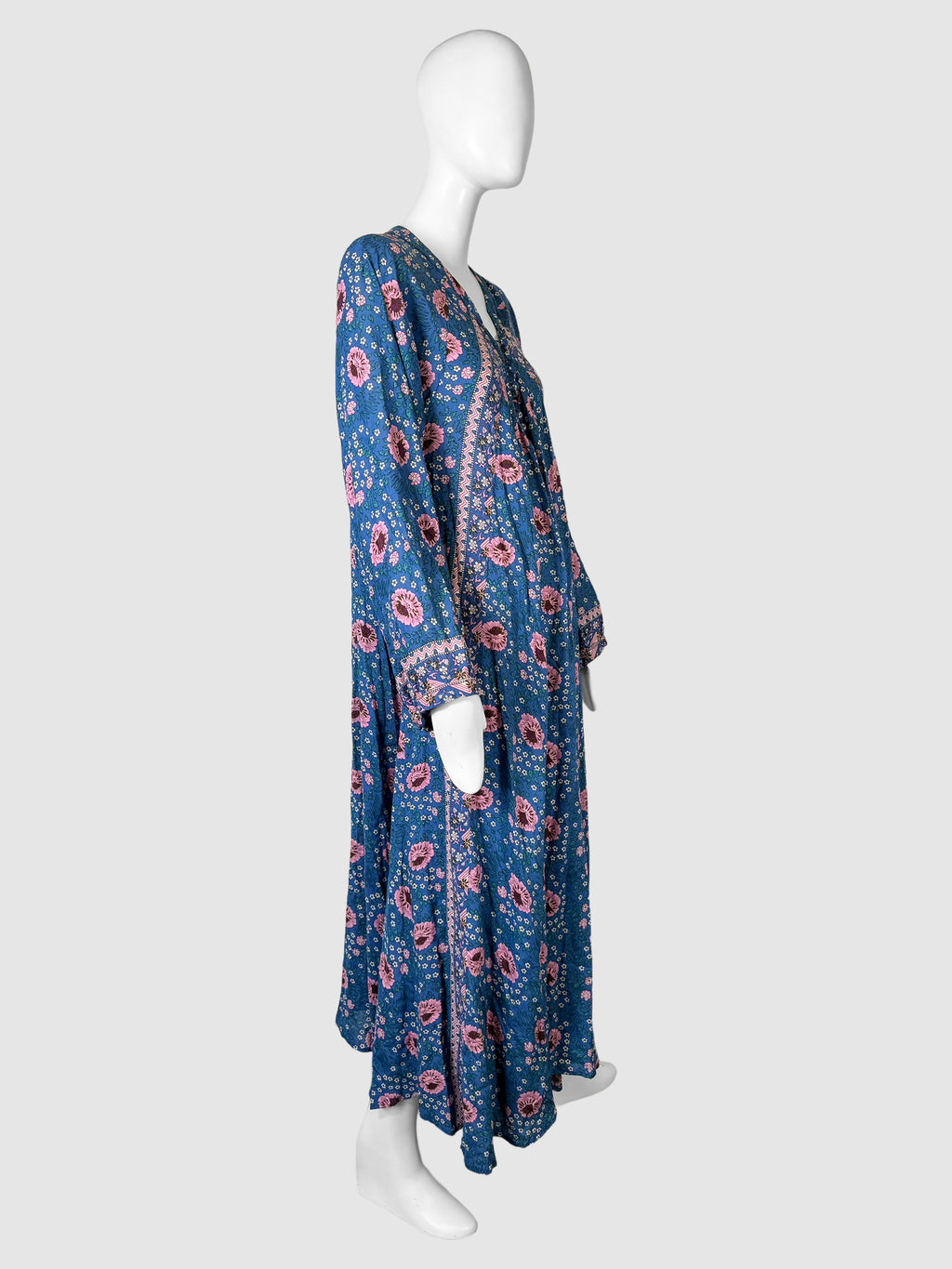 Floral Print Maxi Dress - Size M