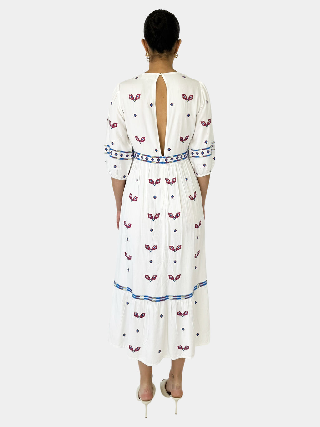 Embroidered Midi Dress