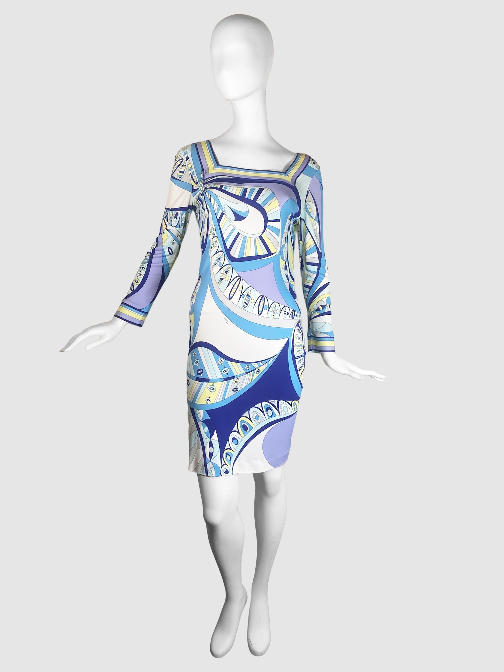 Emilio Pucci Square Neck Mini Dress - Size 46