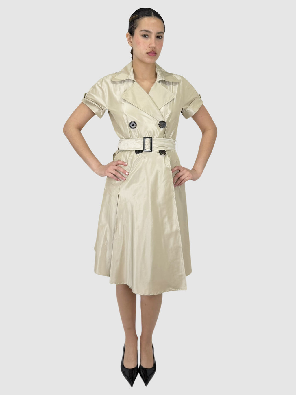 Double-Breasted Trench Dress