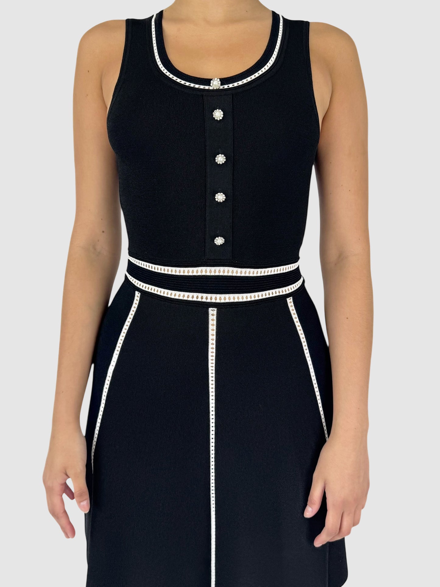 Contrast Knit Dress