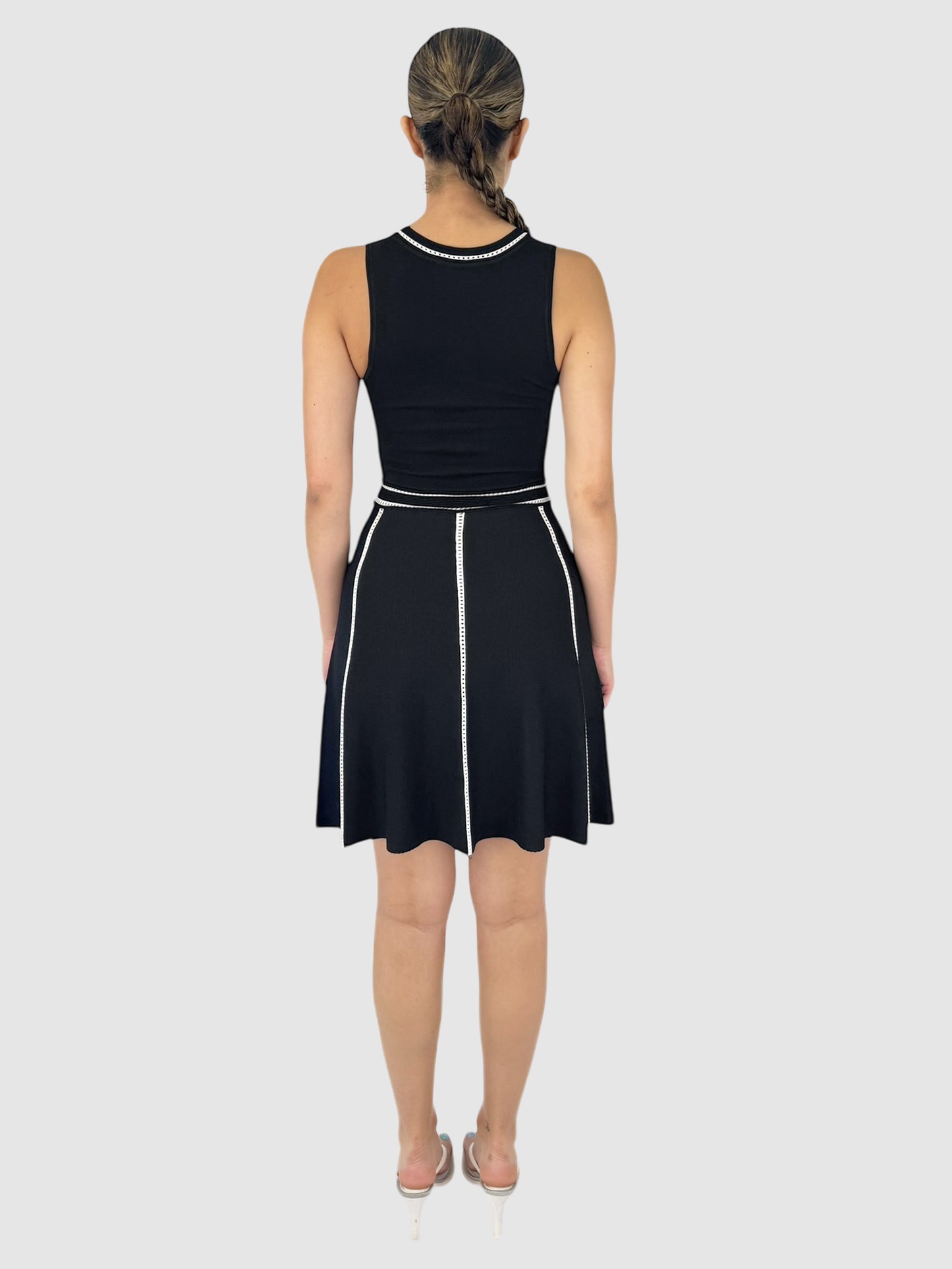 Contrast Knit Dress