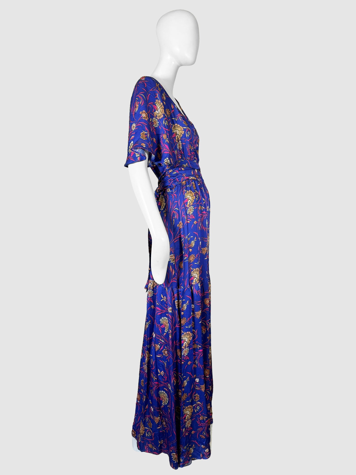 Floral Print Maxi Dress - Size 6