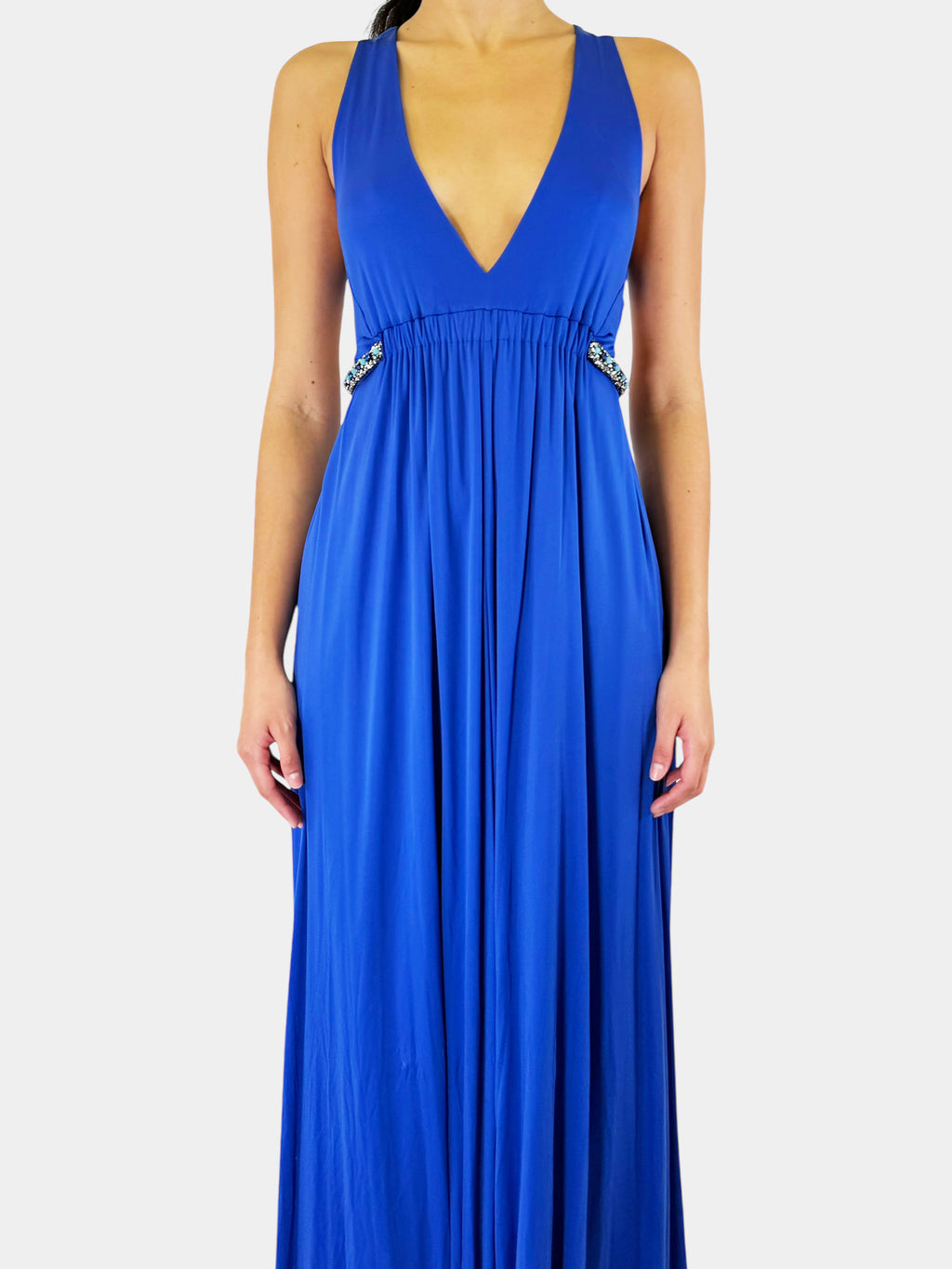 Deep V-Neck Cutout Dress