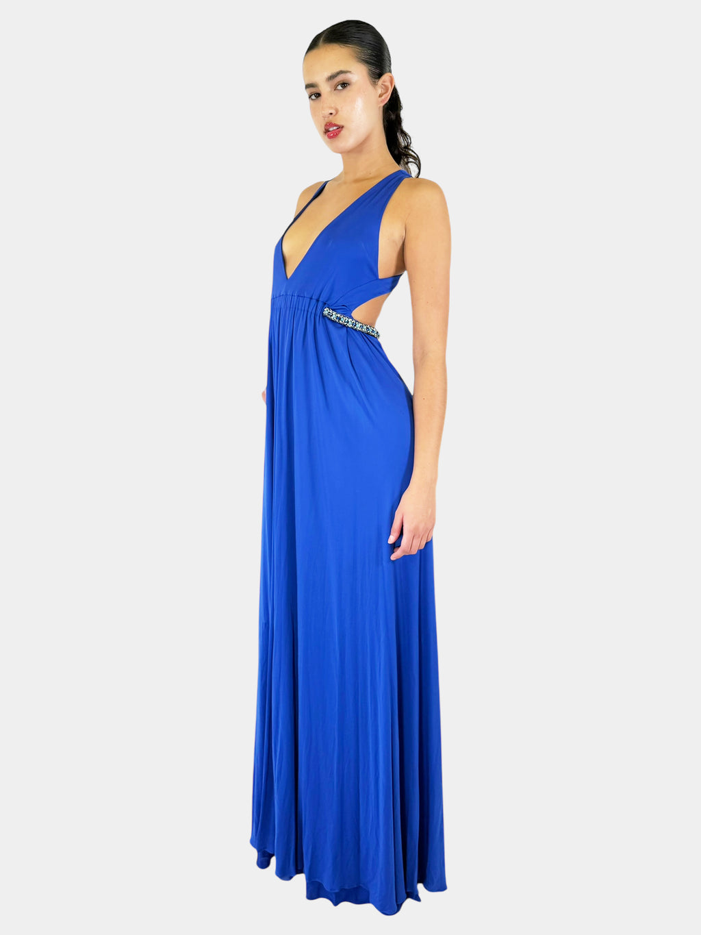 Deep V-Neck Cutout Dress