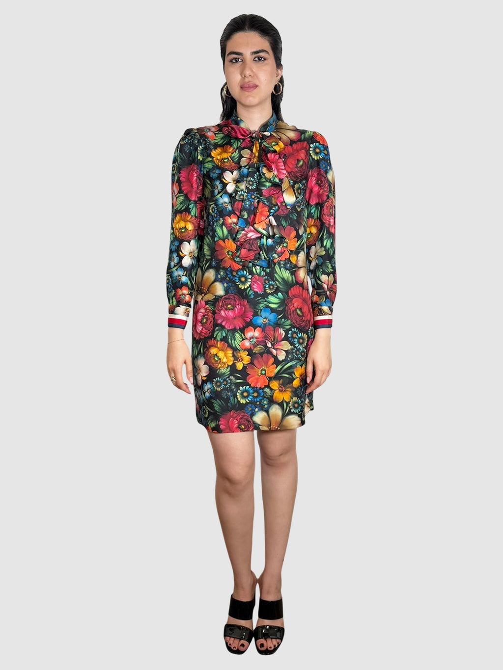 Silk Floral Dress