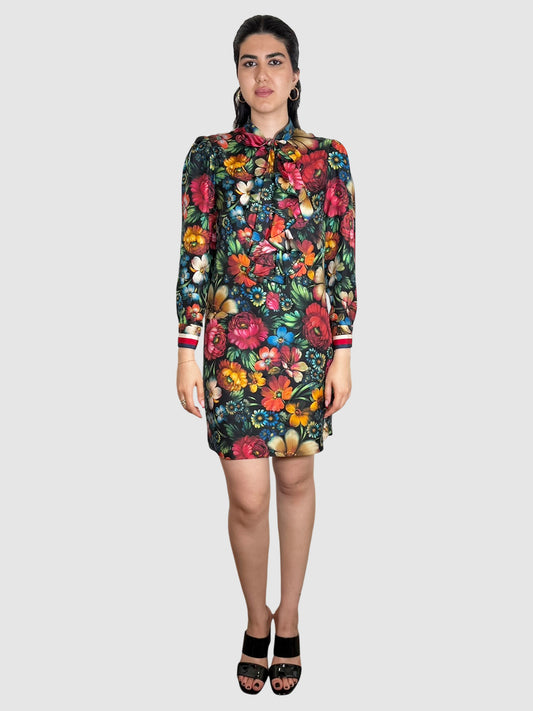 Silk Floral Dress