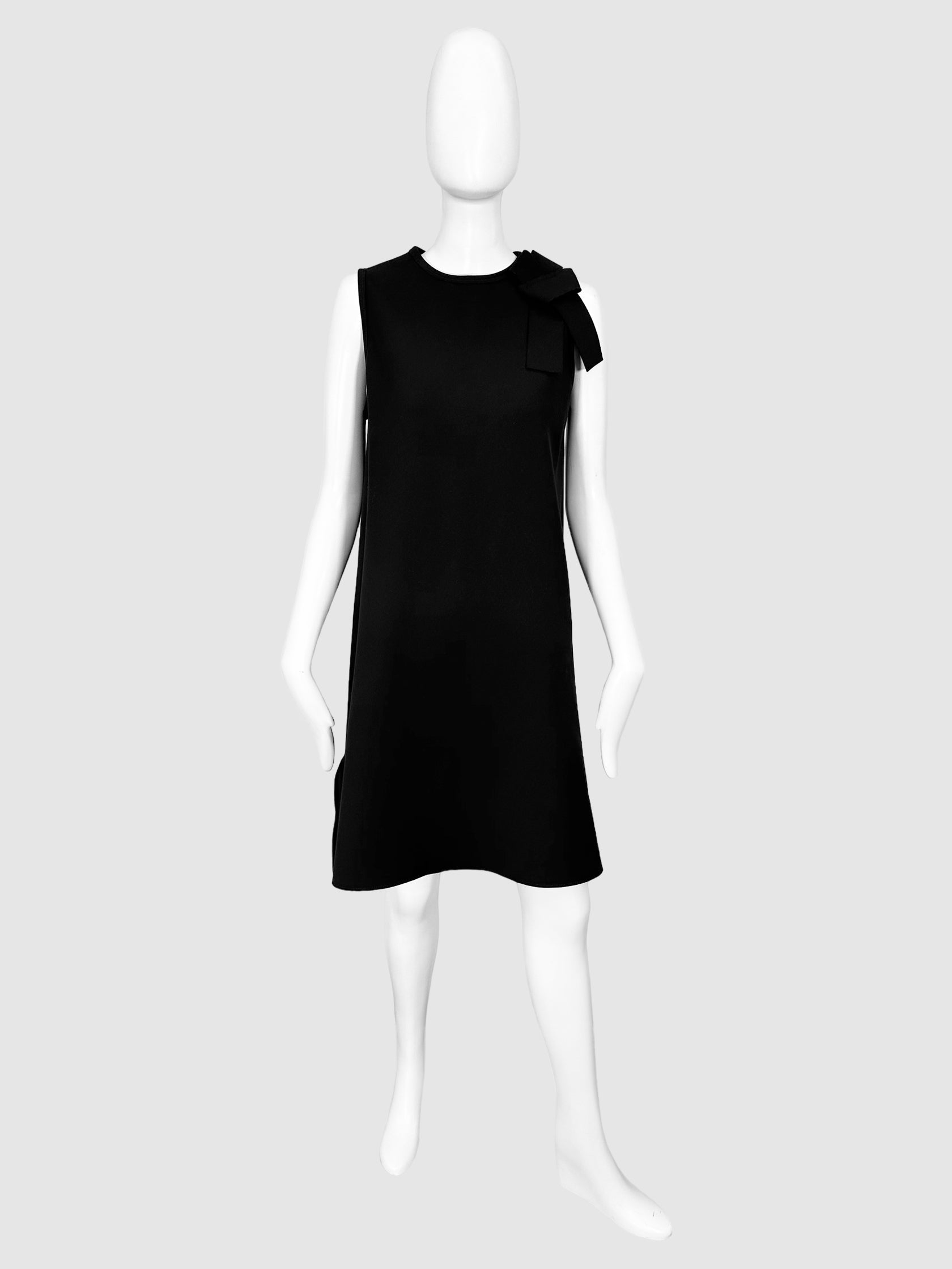 Marie Saint Pierre Neoprene Midi Dress with Bow- Size 2