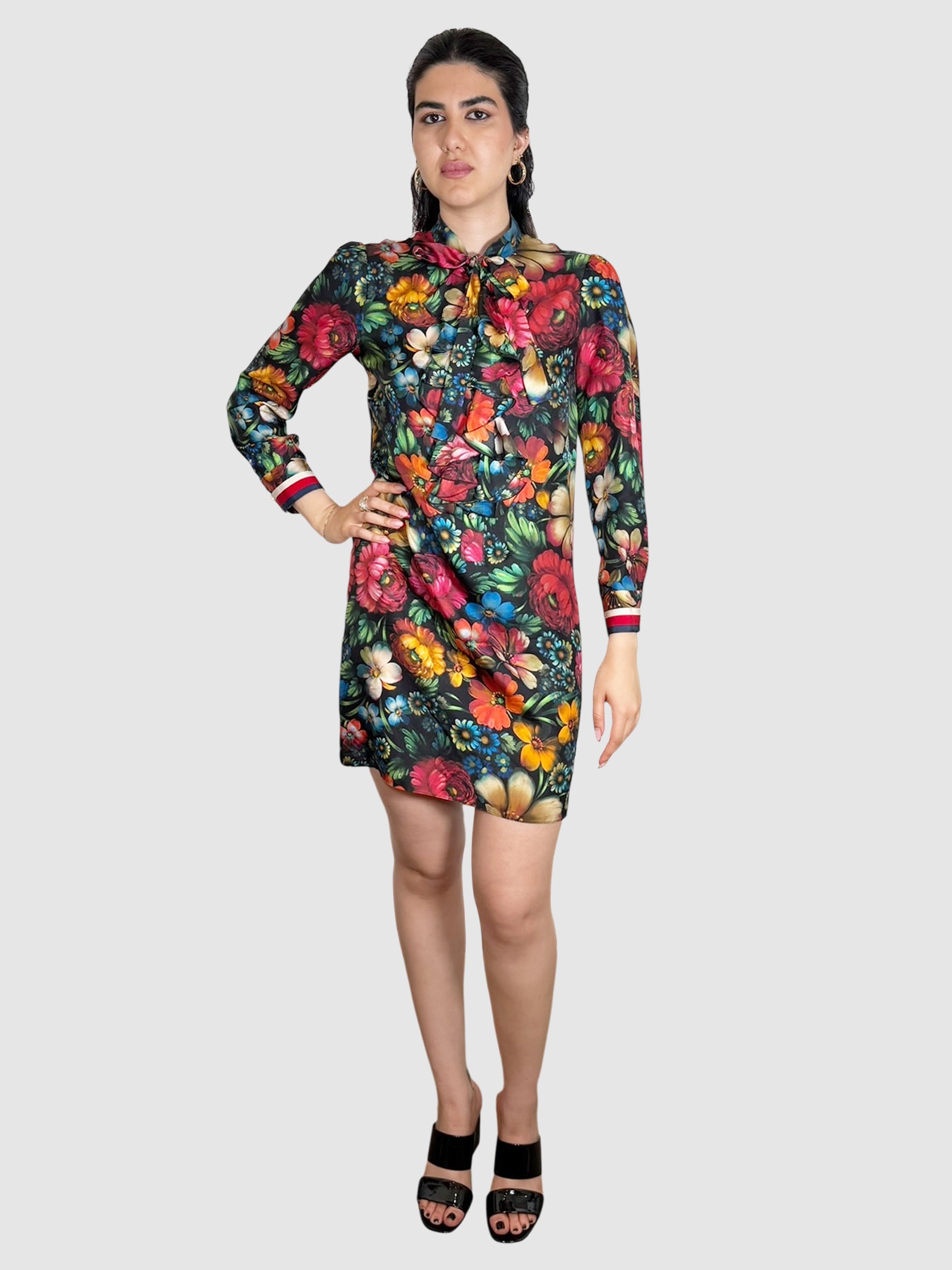 Silk Floral Dress