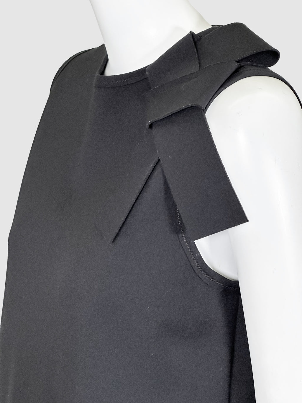 Marie Saint Pierre Neoprene Midi Dress with Bow- Size 2