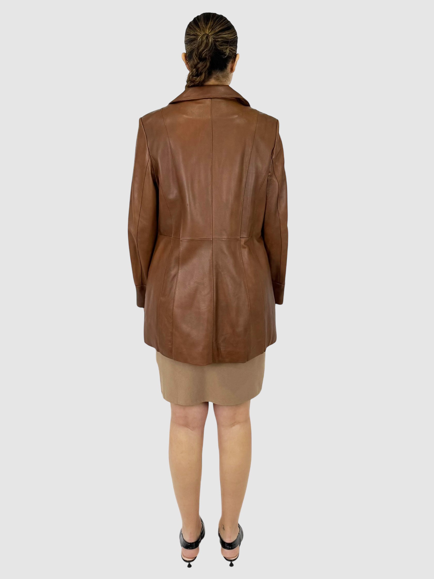 Button-Up Leather Jacket