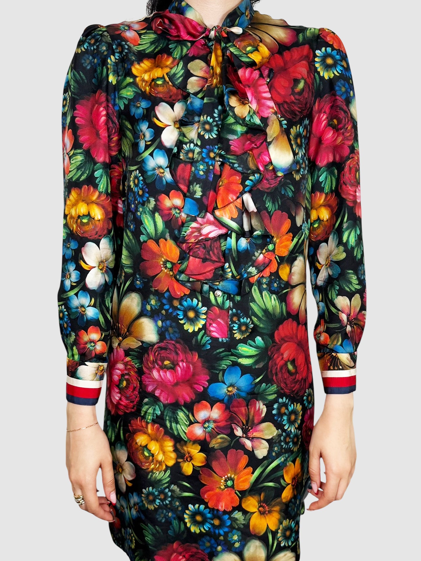 Silk Floral Dress