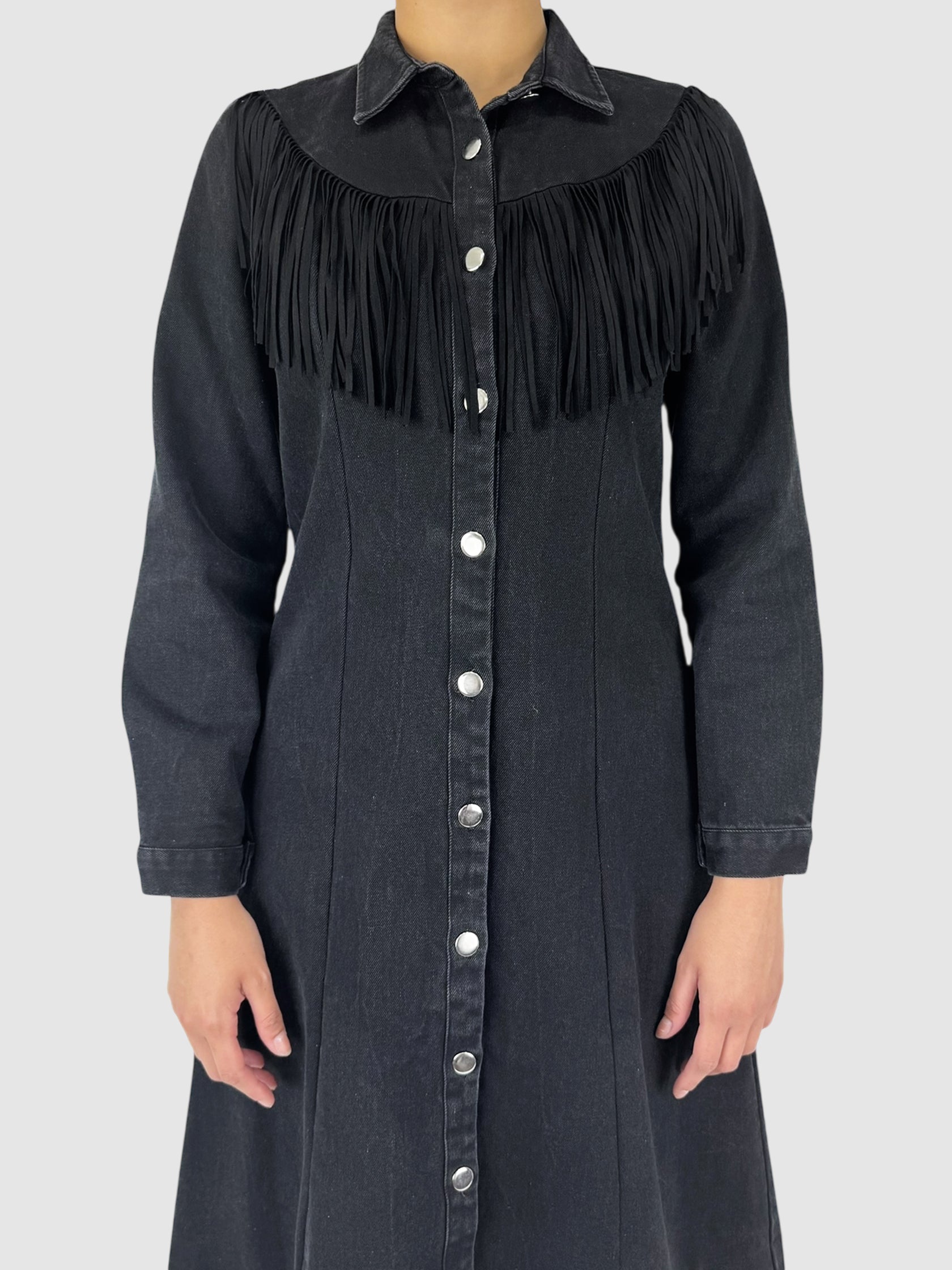 Fringe Denim Dress