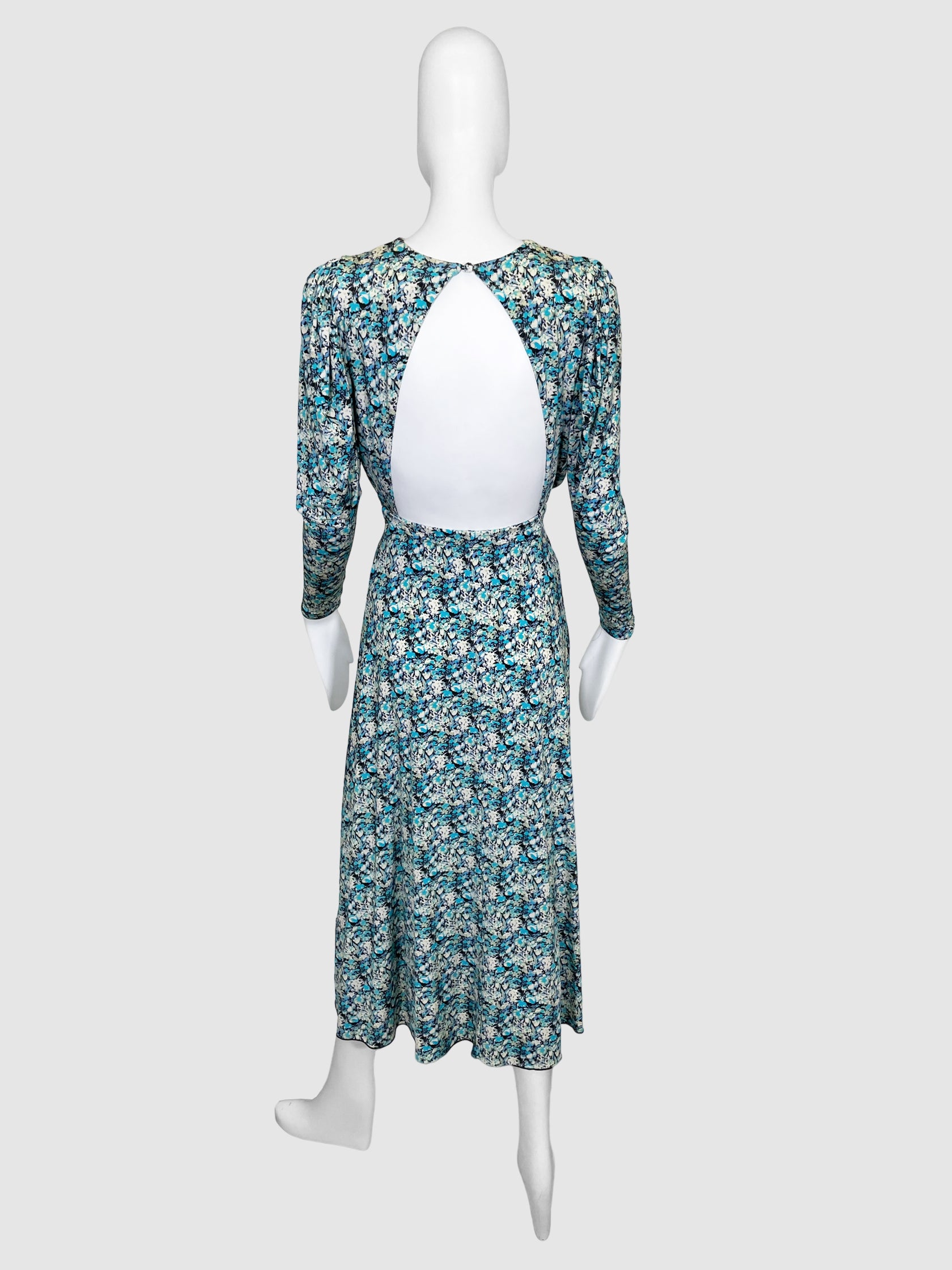 Rotate Floral Print Backless Maxi Dress - Size 4