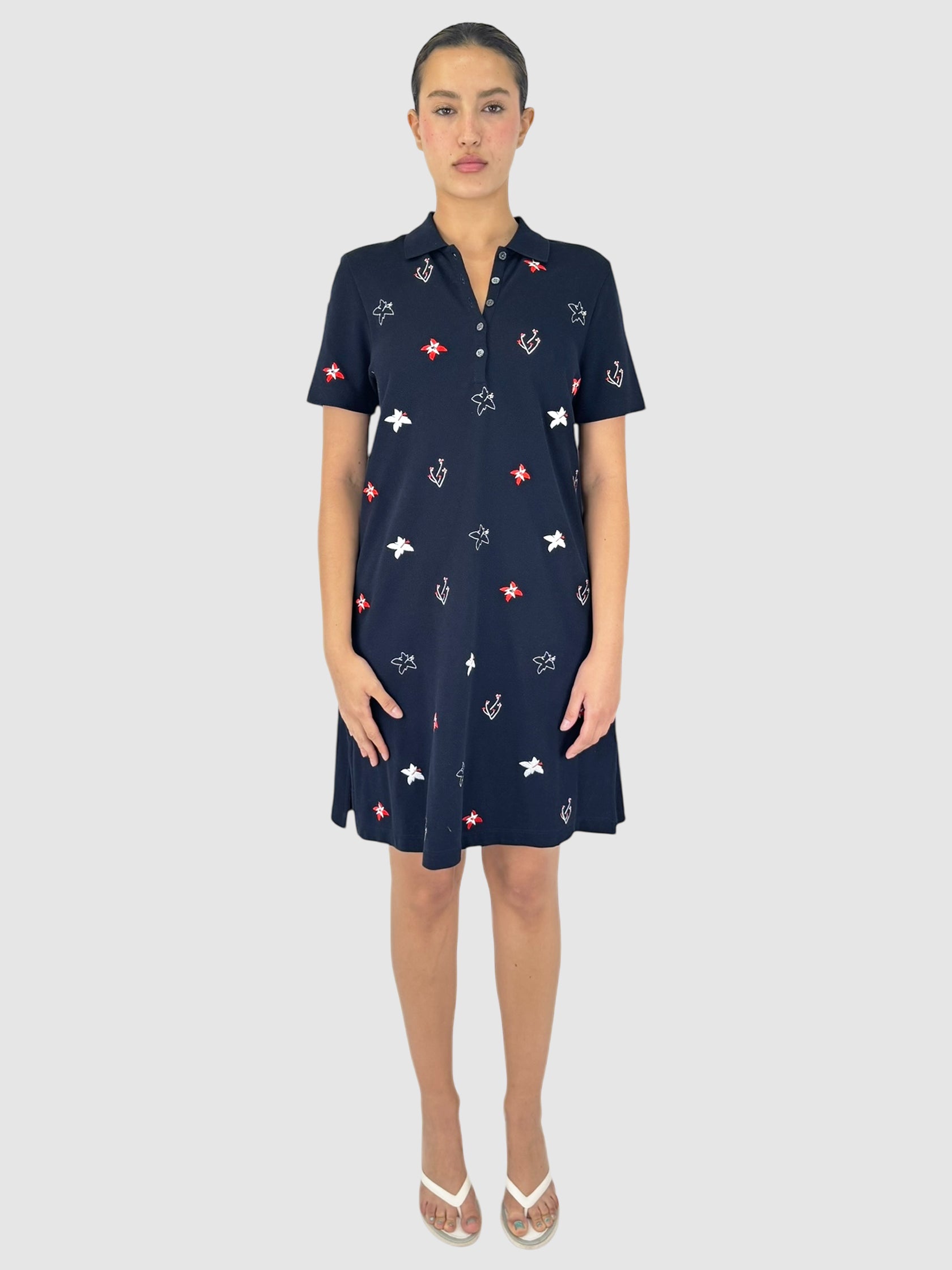 Embroidered Polo Dress