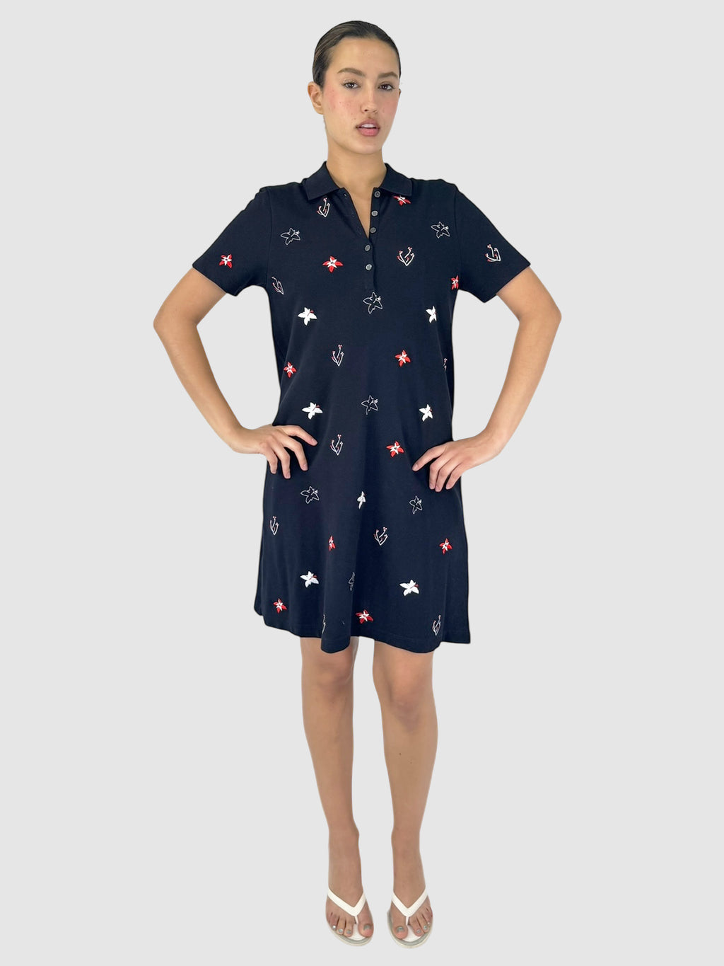 Embroidered Polo Dress