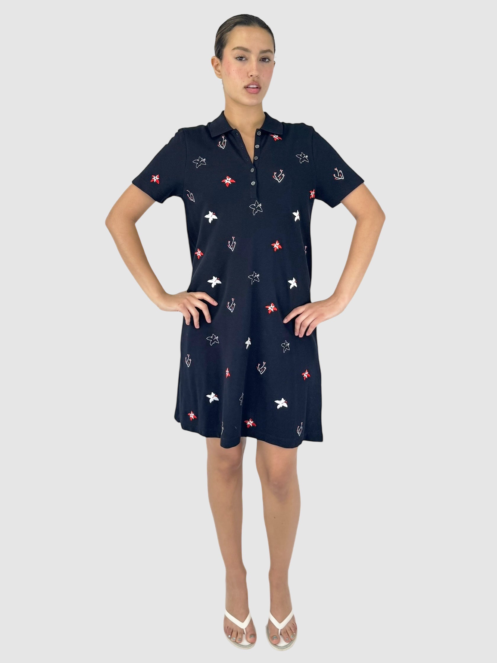 Embroidered Polo Dress