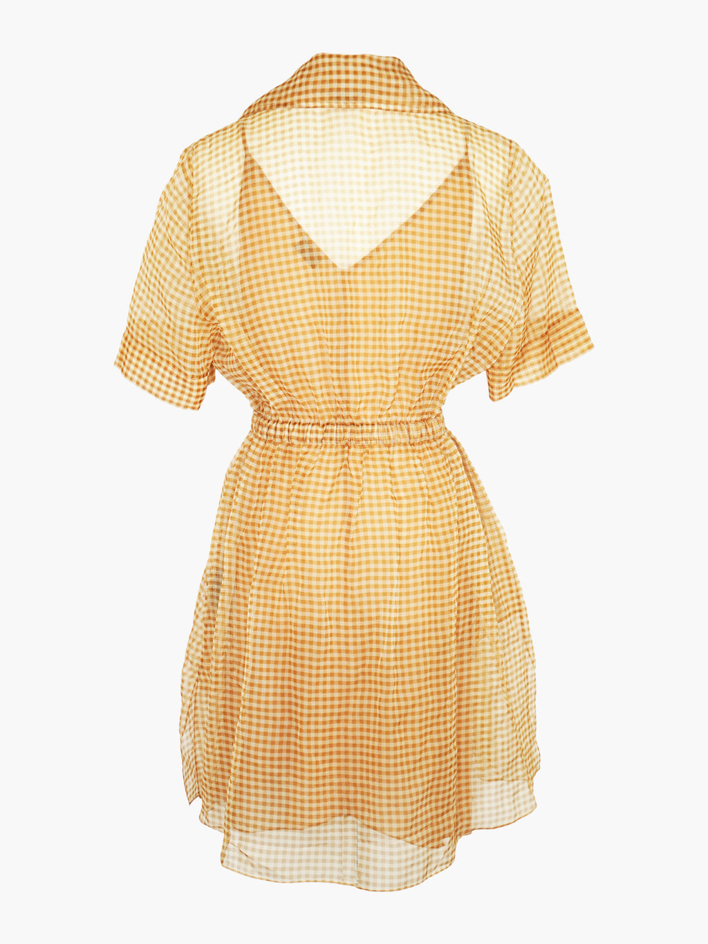 Gingham Double-Breasted Dress
