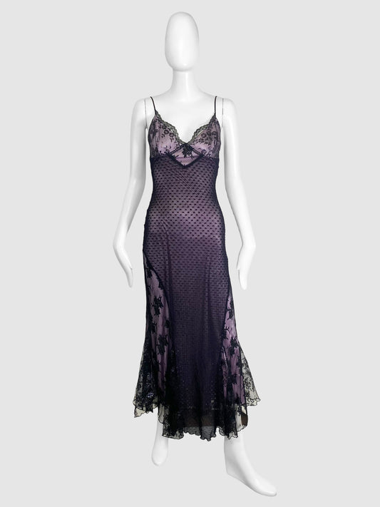 Betsey Johnson Lavender Floral Dress - Size 4