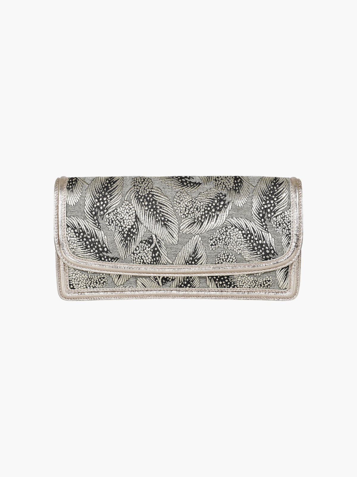 Leaf Brocade Clutch