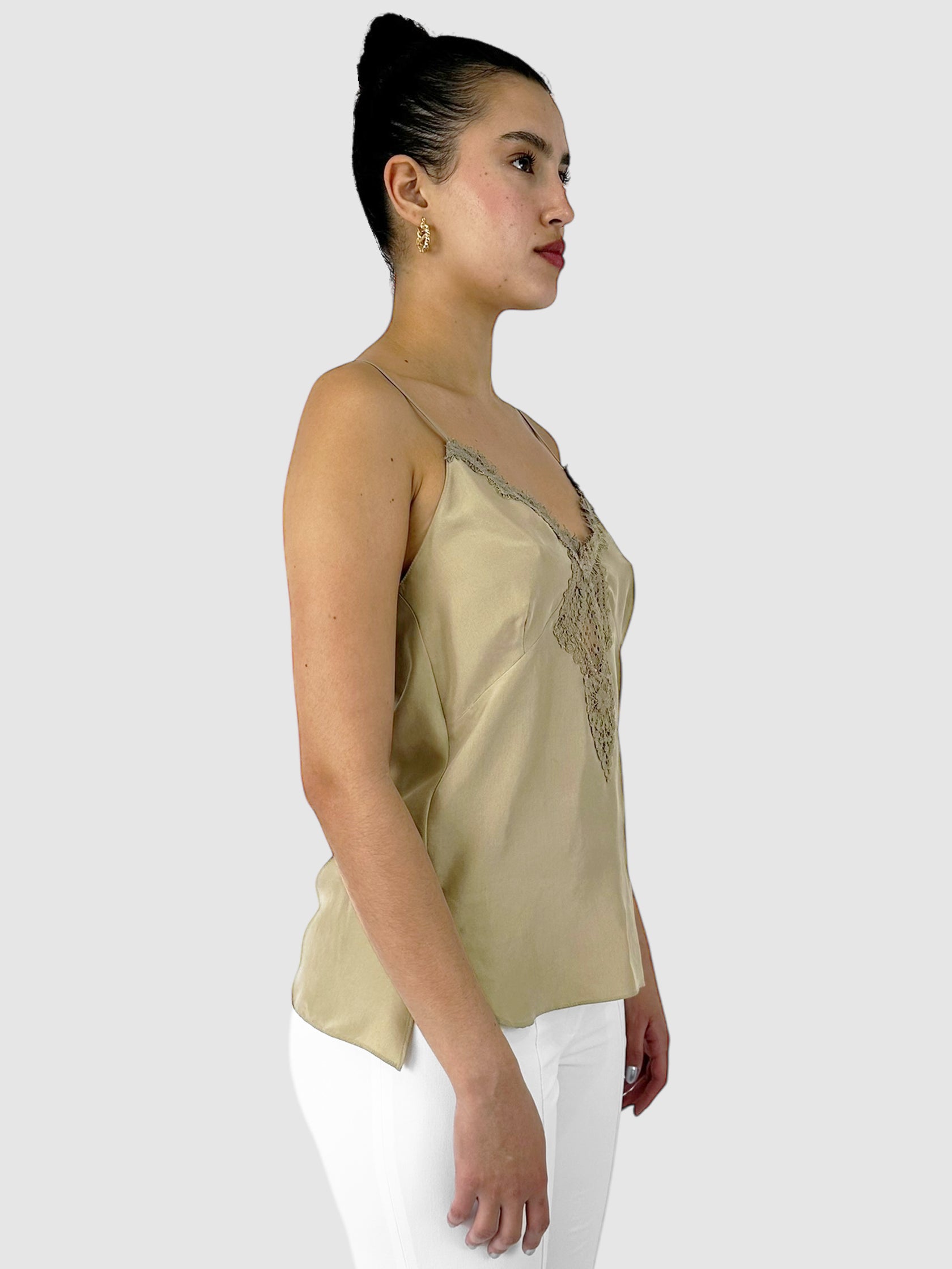 Silk Lace-Trim Camisole