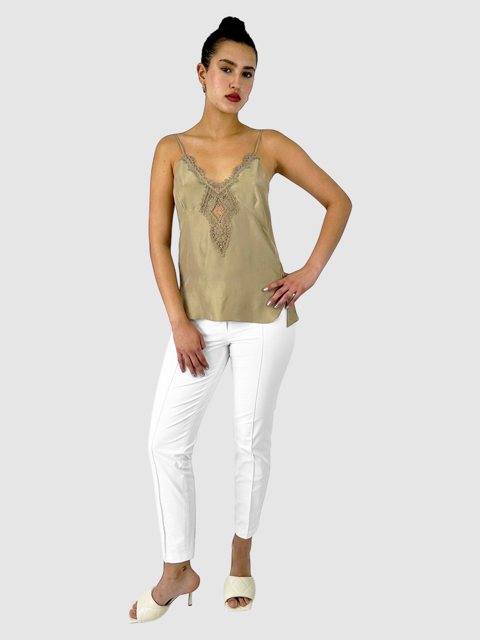 Silk Lace-Trim Camisole