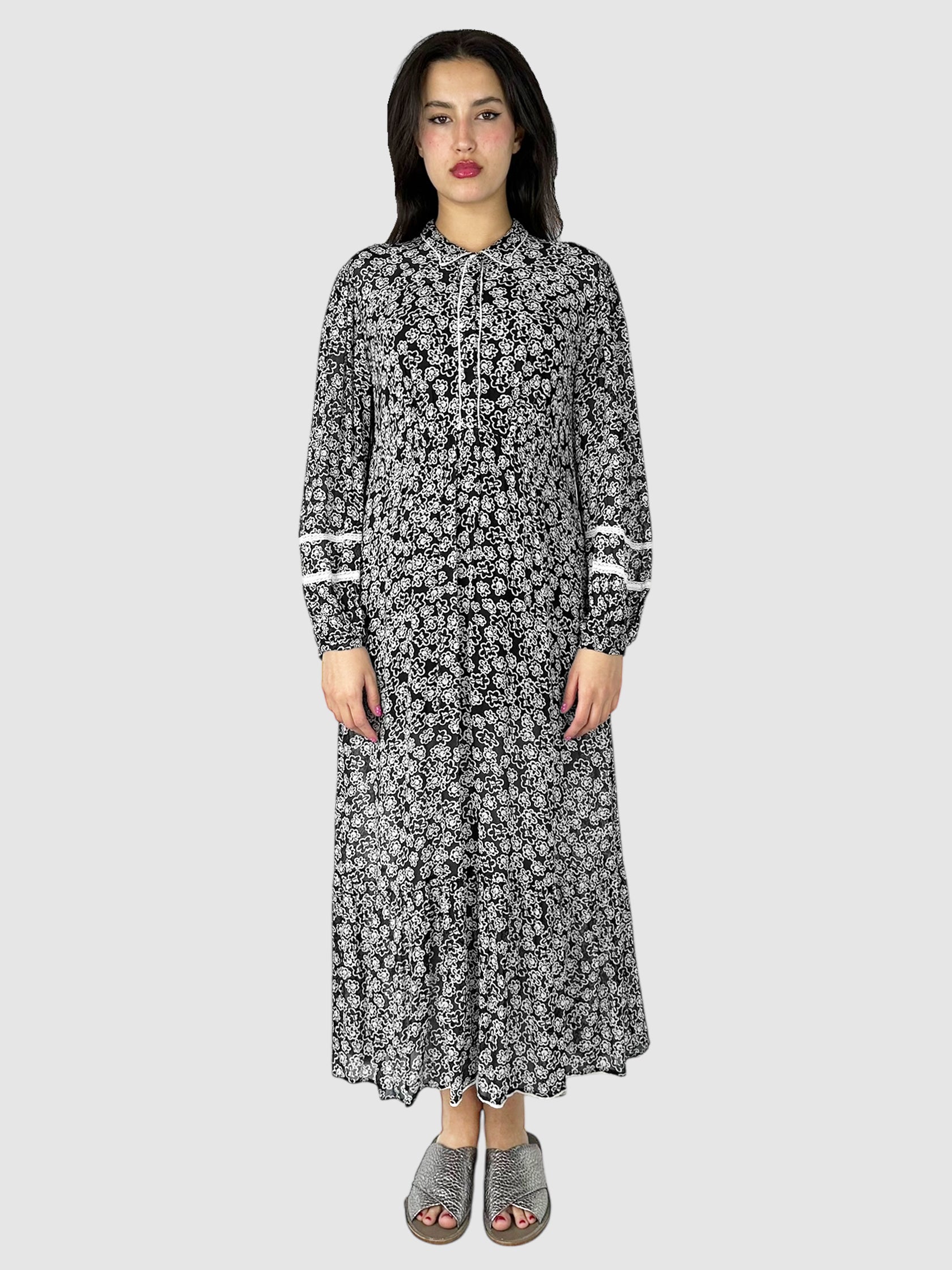 Floral Long Sleeve Maxi Dress - Size M/L