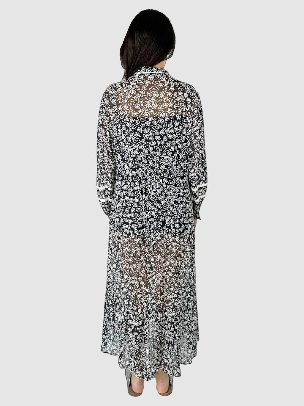 Floral Long Sleeve Maxi Dress - Size M/L