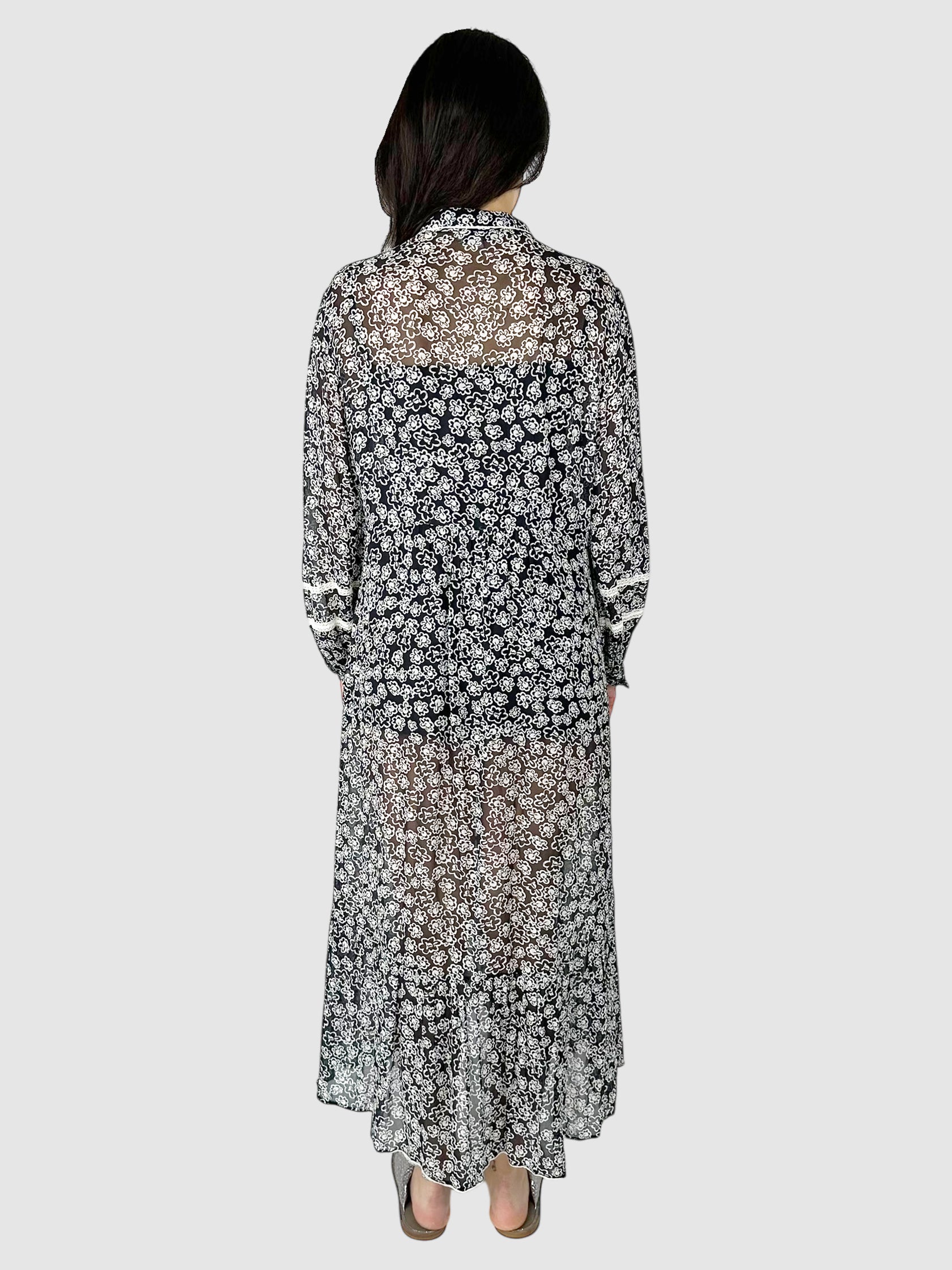 Floral Long Sleeve Maxi Dress - Size M/L
