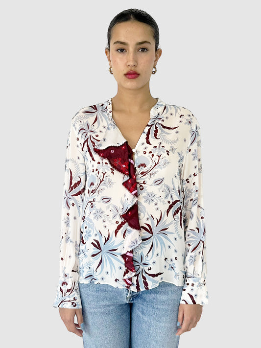 Floral Ruffled Top