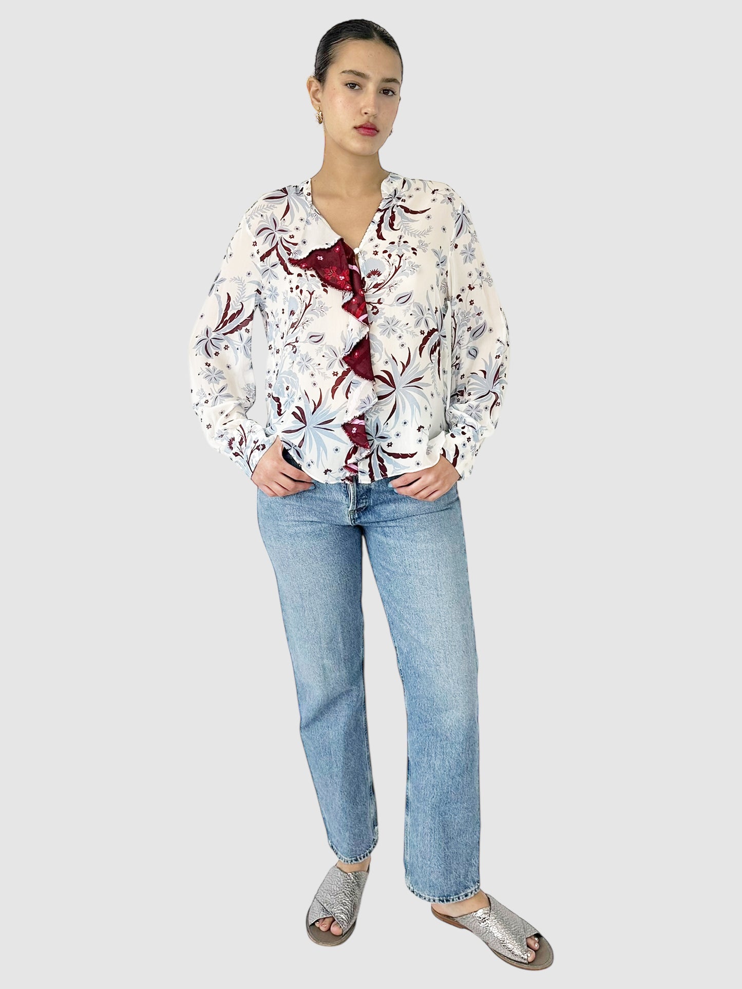 Floral Ruffled Top