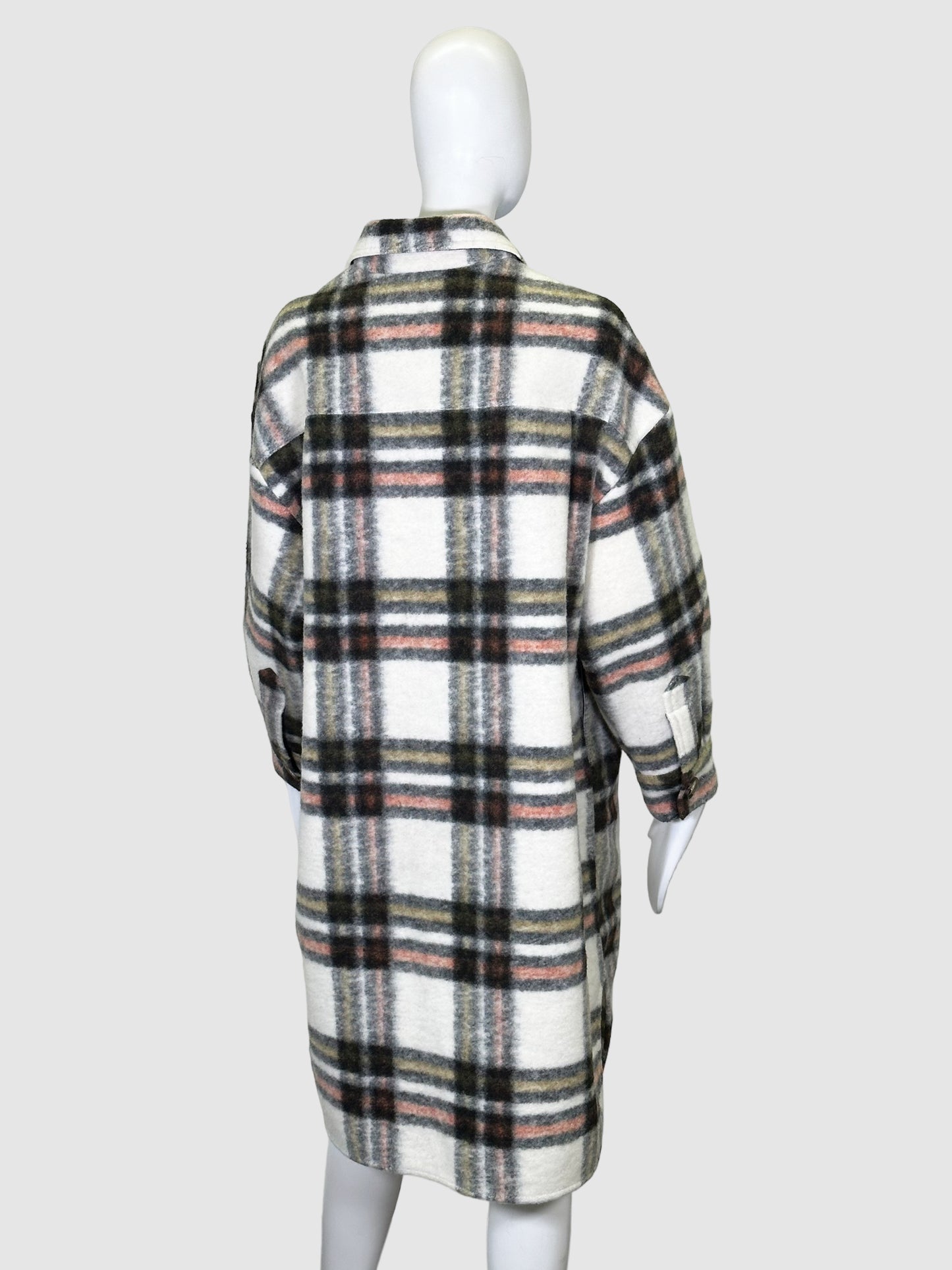 Plaid Shirt Jacket - One Size