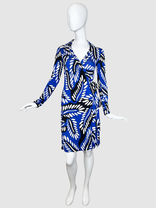Diane von Furstenberg Floral Wrap Dress - Size 4