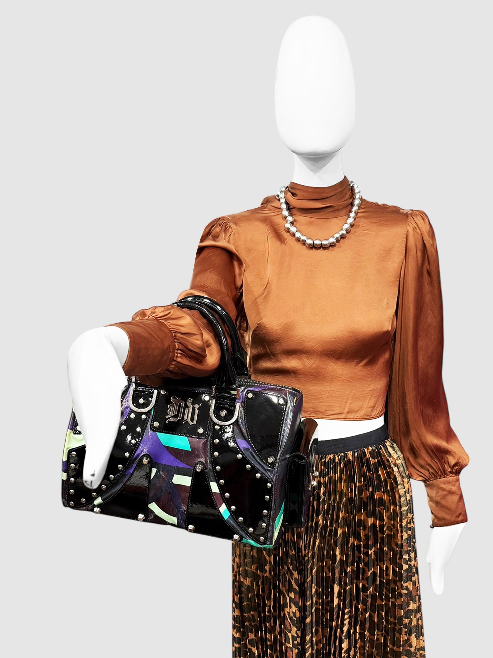 Patterned Handle Bag