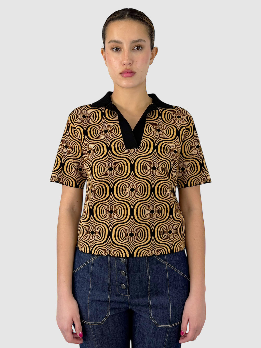 Abstract Jacquard Sweater