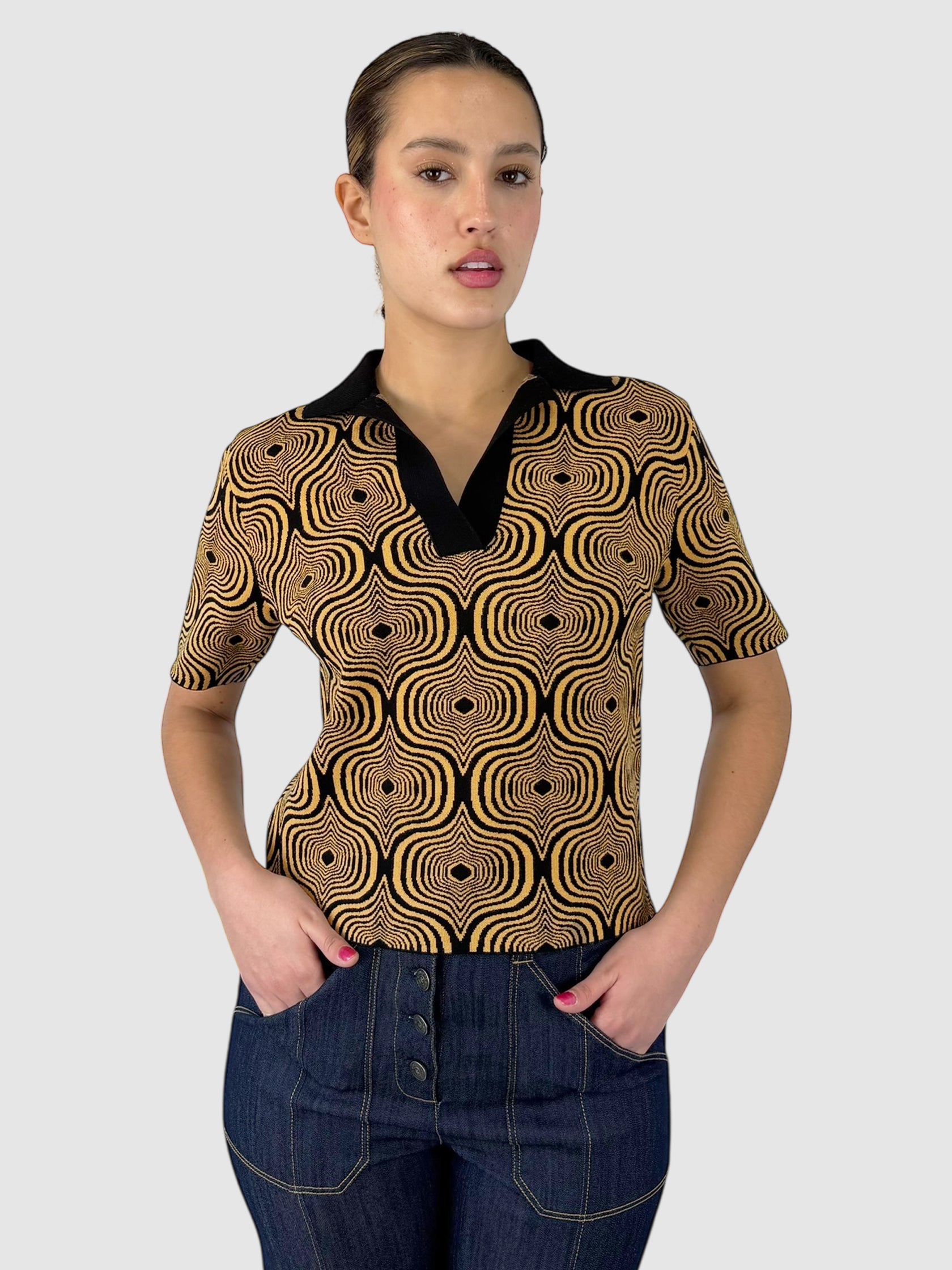 Abstract Jacquard Sweater