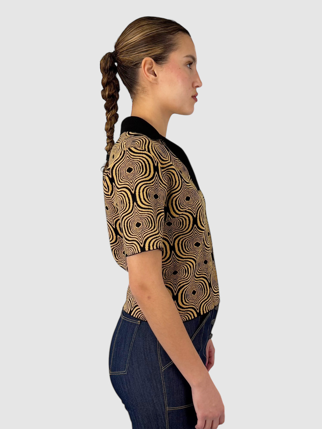 Abstract Jacquard Sweater