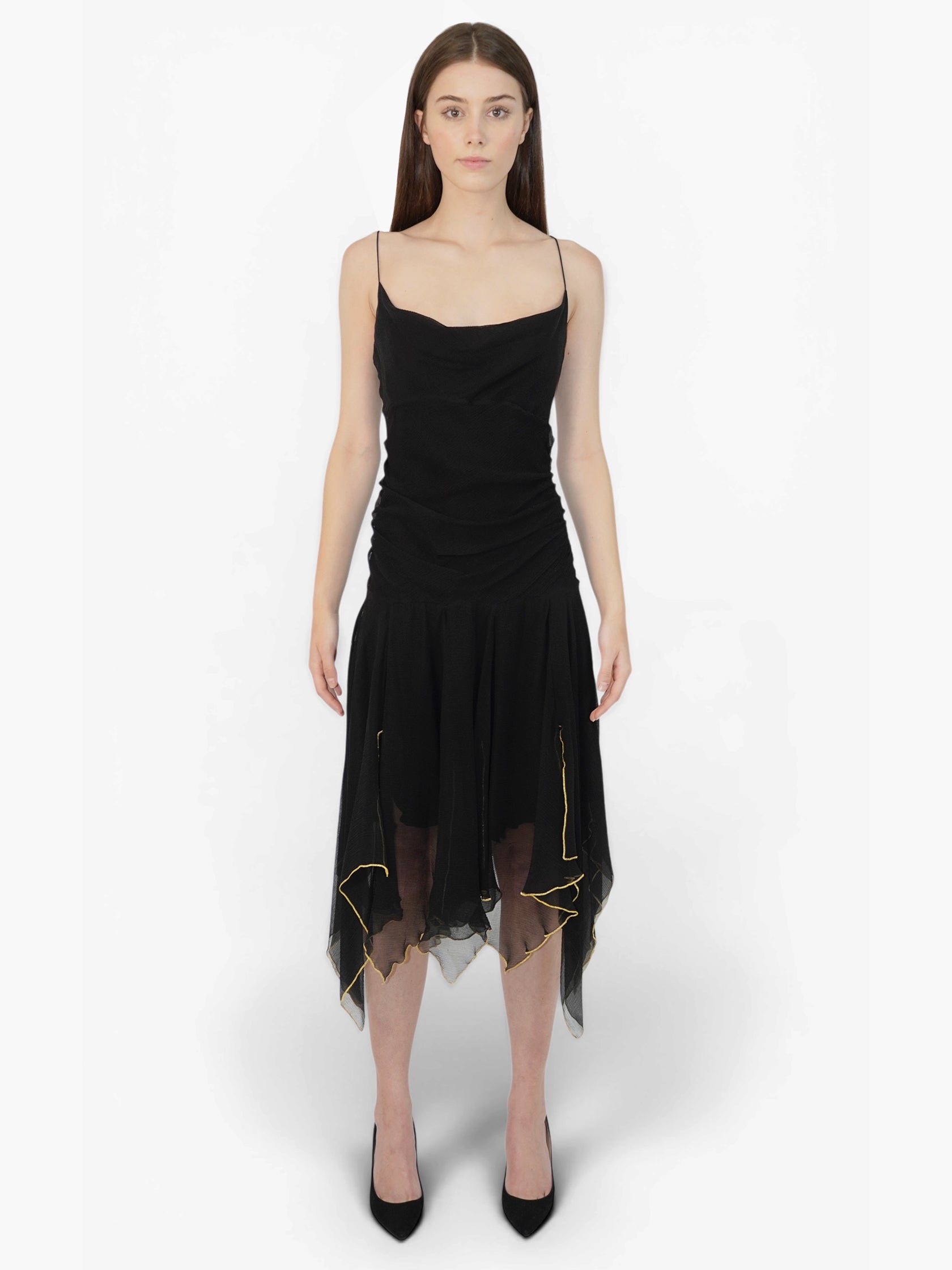 Draped Silk Dress